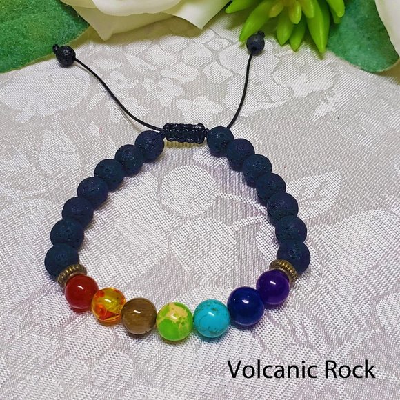 UNISEX Natural Genuine Chakra Stones Bracelets Healing Beads Bracelets - Picture 4 of 7